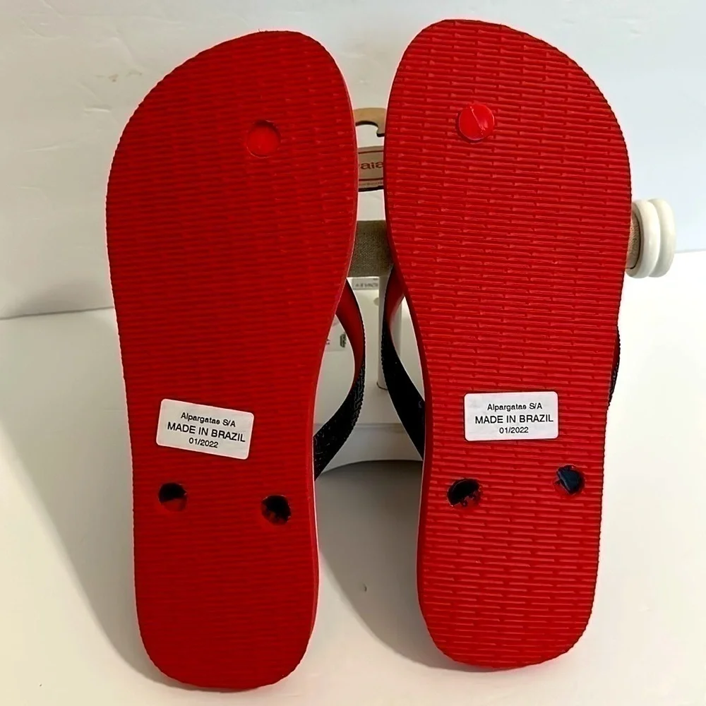 Havaianas Flip Flop - Top Marvel - Ruby Red/Black BNWT size 9/10 men